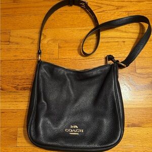 Coach Black Pebbled Leather Shoulder Bag